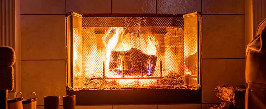 Mendota Hearth Landscape Fireplace Installation in Slidell, Louisiana